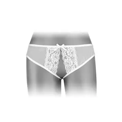 Concorde Christine White One Size. Francuska Biała Bielizna z Dziurką.