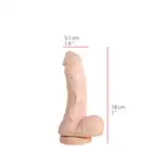 Dildorama - 515 Line 7" Flesh. Duże realistyczne dildo 18 cm