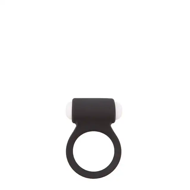 Lit-Up - Silicone Stimu Ring. Czarny ring na penisa z wibracjami