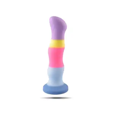 Rainbow G-Spot Multicolored Dildo. Kolorowe Dildo do Strap-on. Stymulacja Punktu G