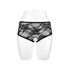 Concorde Amanda Black One Size. Czarne Koronkowe Majtki Pełne z Dziurką.