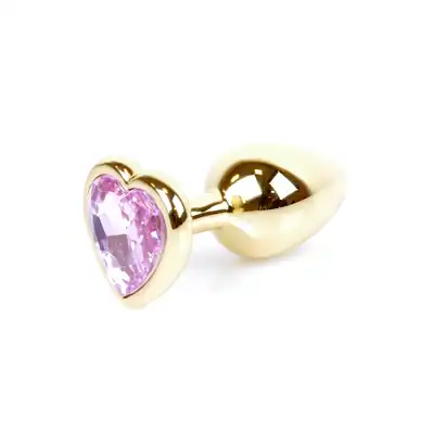 Plug-Jawellery Gold with Pink Diamond. Biżuteria Analna Złoty Plug z Jasnoróżowym Diamentem.