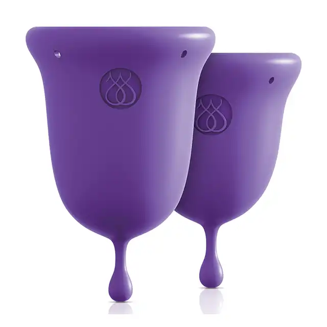 Jimmy Jane - Intimate Care Menstrual Cups Purple. Kubeczki menstruacyjne marki premium.