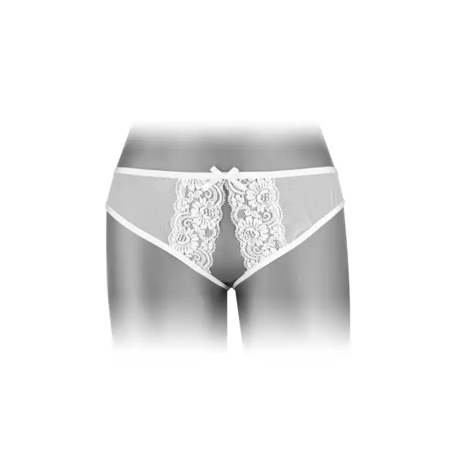 Concorde Christine White One Size. Francuska Biała Bielizna z Dziurką.