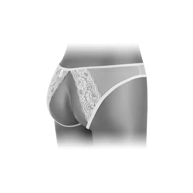 Concorde Christine White One Size. Francuska Biała Bielizna z Dziurką.