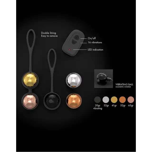 Dorcel - Training Remote ControlledGeisha Balls. Zestaw 5 kulek gejszy w tym 1 wibrująca! Z pilotem i USB