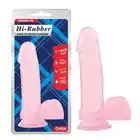 Chisa - Hi-Rubber 7,7 Inch Dildo Różowy - miękkie i el