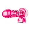 B Yours - Basic 8 Pink. Różowe i słodko elastyczne dildo 22,8 cm długości 