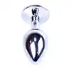 Silver Plug With Purple Diamond S 7cm. Plug Jawellery Srebrny Plug z Fioletowym Diamentem. 