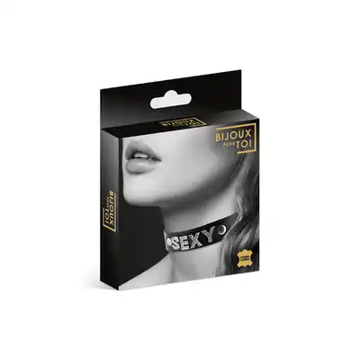 Bijoux Pour Toi Collier Strass Sexy Cuir. Naszyjnik Sexy SM.