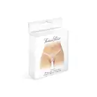 Fashion Secret - White Open Crotch Thong. One Size. Uniwersalny rozmiar, białe otwarte stringi. 