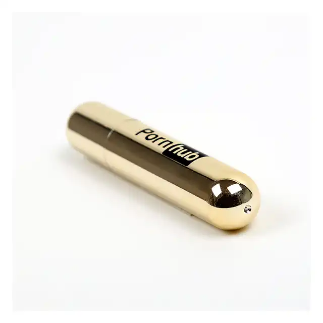 Pornhub - Bullet Rechargable Gold. Złoto-czarny mini wibrator na USB!