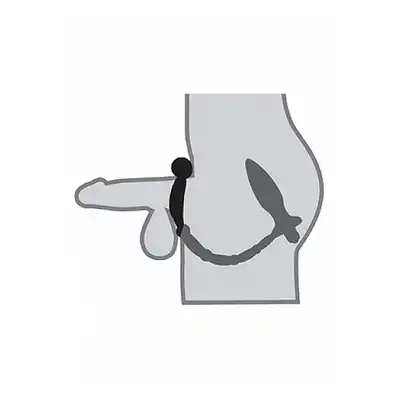 Anal Fantasy - Ass-Kicker With Cockring. Wibrujący plug z wibrującym ringiem