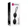 Dorcel - Dual Balls Noir. Delikatny silikon. Czarne kulki gejszy z podwójnym sznureczkiem
