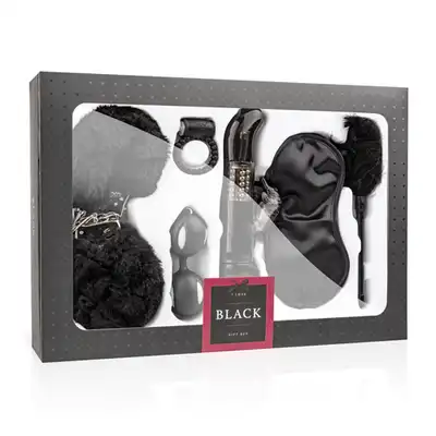 Loveboxxx - I Love Black Gift Set. Piękny luksusowy pakiet z 6 ekskluzywnymi zabawkami, Bestseller!
