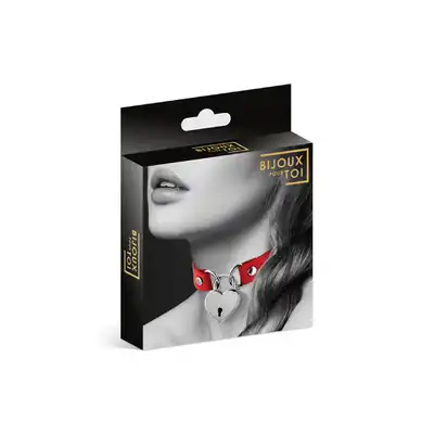 Bijoux Pour Toi Collier Pendentif Coeur. Naszyjnik Zapinany na Kłódkę.