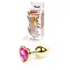 Plug-Jawellery Gold with Rose Diamond. Biżuteria Analna Złoty Plug z Ciemnoóżowym Diamentem.