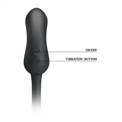 Pretty Love - Hercules Penis Sheath Black. Nakładka na penisa z korkiem analnym. Stymulacja analna i podtrzymanie erekcji. 