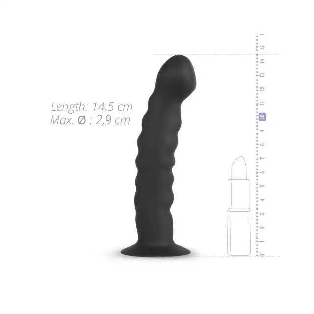 EasyToys - Silicone Thruster Strap-On - Bended. Super komfortowy. 14.5 cm