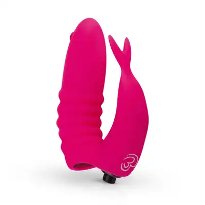 EasyToys - Finger Vibrator - Pink. Wibratorek zakładany na palec. Piękny, silikonowy, nieduży. Jednocześnie stym. punkt G i łechtaczkę.