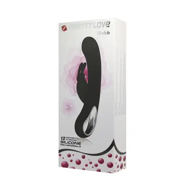 Pretty Love - Webb. Silikonowy wibrator w kolorze czarnym. USB