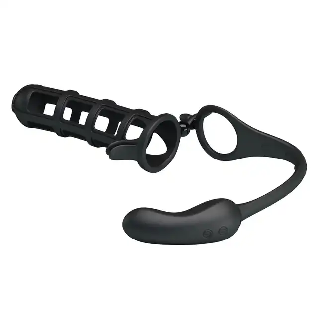 Pretty Love - Hercules Penis Sheath. Nakładka na penisa z wibrującą zatyczką analną