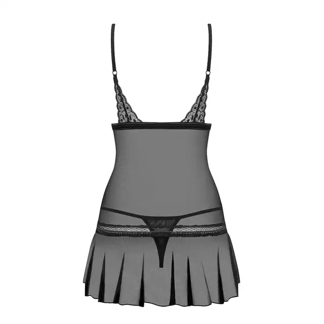 Obsessive - Shibu koszulka i stringi S/M. Kolor czarny. 