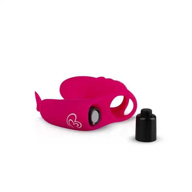 EasyToys - Finger Vibrator - Pink. Wibratorek zakładany na palec. Piękny, silikonowy, nieduży. Jednocześnie stym. punkt G i łechtaczkę.