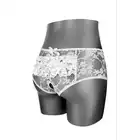 Concorde Amanda White One Size. Białe Koronkowe Majtki Pełne z Dziurką.