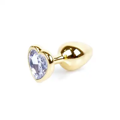 Bseries - Plug-Jawellery Gold with Clear Diamond. Biżuteria Analna Złoty Plug z Przezroczystym Diamentem.