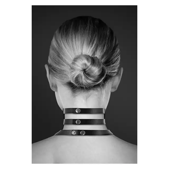 Bijoux Pour Toi-  Ras de Cou Fetish Noir. Naszyjnik Erotyczny z Kółkiem.