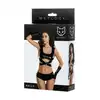 Glossy Sexy set Halle M Size. Halle Komplet Top, Majtki i Rękawiczki.