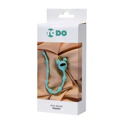 To Do- Anal Beads Froggy. koraliki analne w kształcie żabek niebieskie. Mega sale!