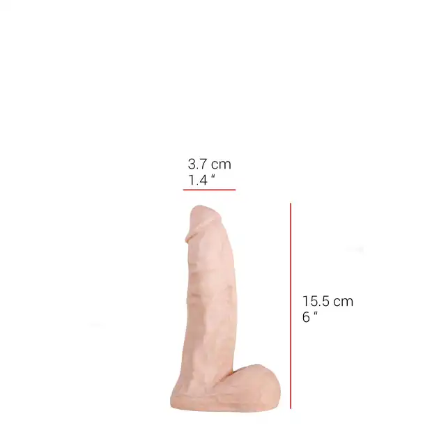 Dildorama - 515 Line 6" Flesh. Małe realistyczne dildo 15.5 cm