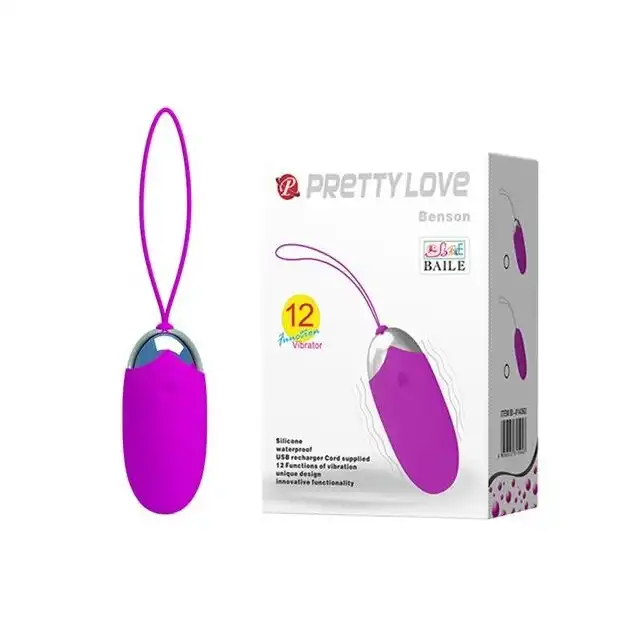 Pretty Love - Benson Vibrating Egg Purple. Wibrujące Jajko 12 programów Wibracji
