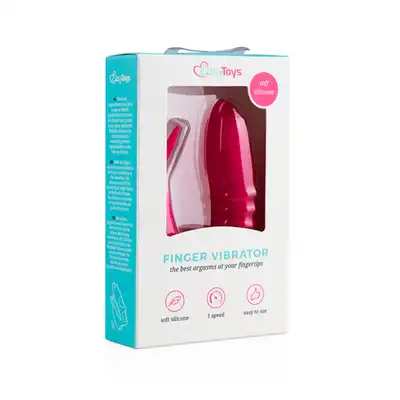 EasyToys - Finger Vibrator - Pink. Wibratorek zakładany na palec. Piękny, silikonowy, nieduży. Jednocześnie stym. punkt G i łechtaczkę.