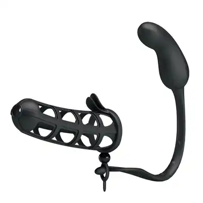 Pretty Love - Hercules Penis Sheath. Nakładka na penisa z wibrującą zatyczką analną