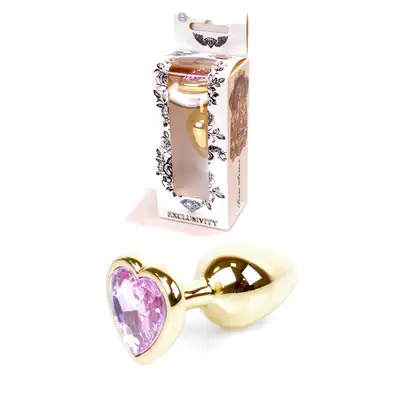 Plug-Jawellery Gold with Pink Diamond. Biżuteria Analna Złoty Plug z Jasnoróżowym Diamentem.