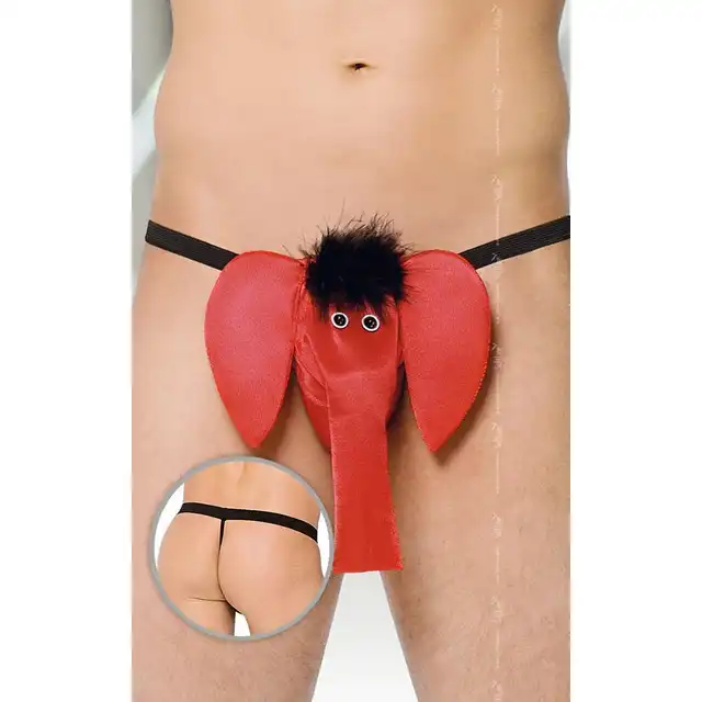 SoftLine - Thong 4416 Red S/L. SoftLine - Męskie Stringi Czerwony Słoń.