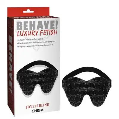 BeHave Luxury Fetish- opaska na oczy wzór skóry aligatora 