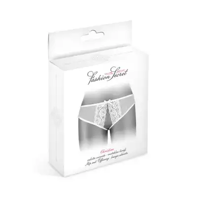 Concorde Christine White One Size. Francuska Biała Bielizna z Dziurką.