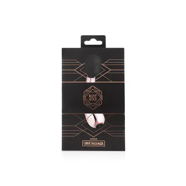 Rosy Gold - Noveau Mini Curve Massager. Mini zakrzywiona różdżka na USB. Silne wibracje