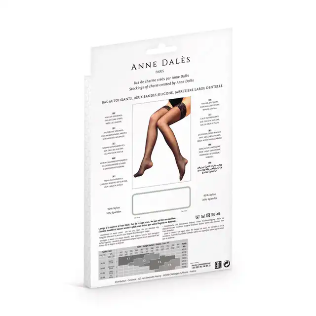 Anne Dales - Alexia Black. Czarne Pończochy Samonośne.
