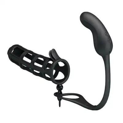 Pretty Love - Hercules Penis Sheath. Nakładka na penisa z wibrującą zatyczką analną