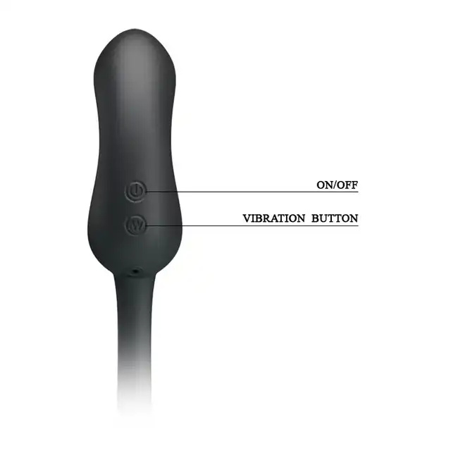 Pretty Love - Hercules Penis Sheath Black. Nakładka na penisa z korkiem analnym. Stymulacja analna i podtrzymanie erekcji. 