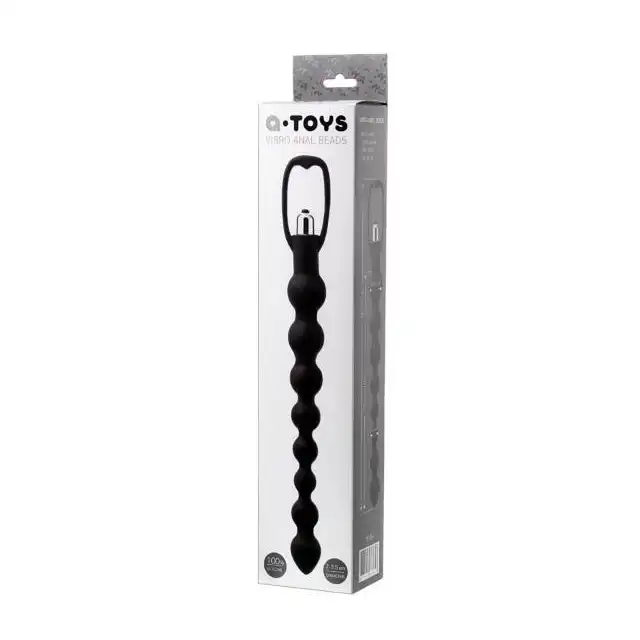 A-Toy Vibro Anal Beads Black 34cm. Bardzo Długi Wibrujący Korek Analny.