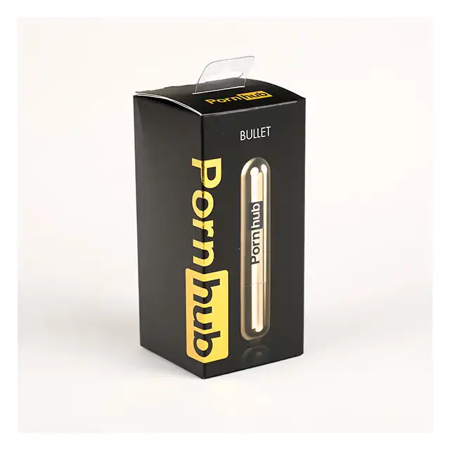 Pornhub - Bullet Rechargable Gold. Złoto-czarny mini wibrator na USB!