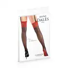 Anne Dales - Carmen Red. Czerwone pończochy do pasa ze szwem. 