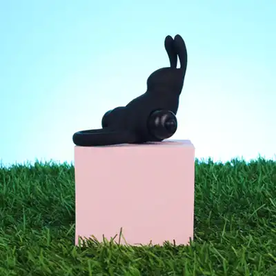 Pretty Love - Vibrant Penis Ring I. Czarny ring na penisa z wibrującym króliczkiem