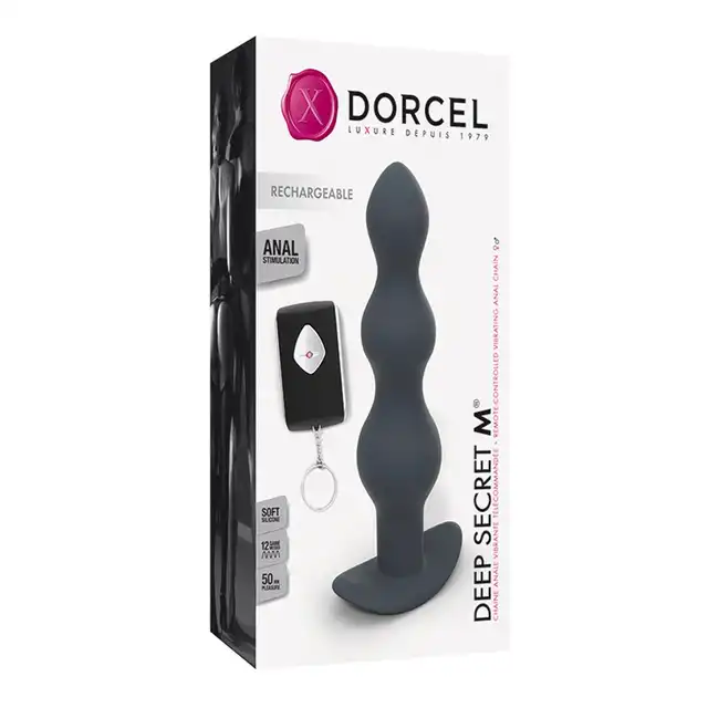 Dorcel - Deep Secret M USB. Sterowana na pilota, profilowana zatyczka analna 